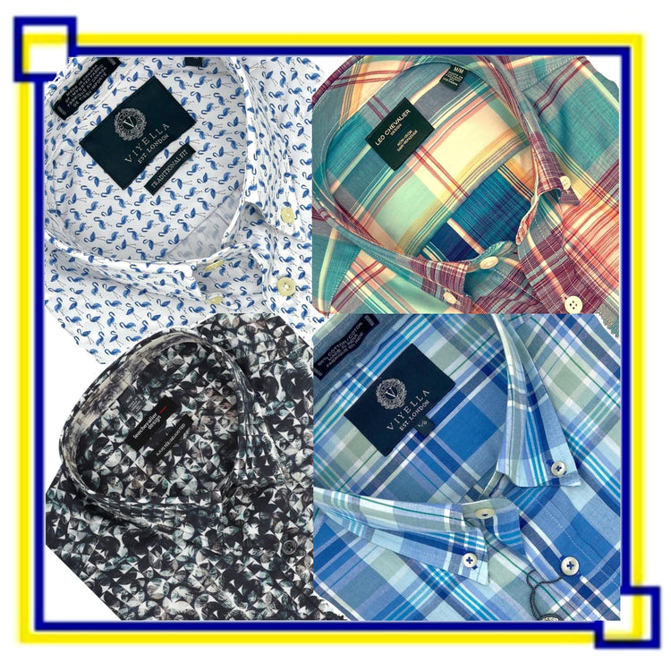 Mens Short Sleeve Shirts by Leo Chevalier, Viyella