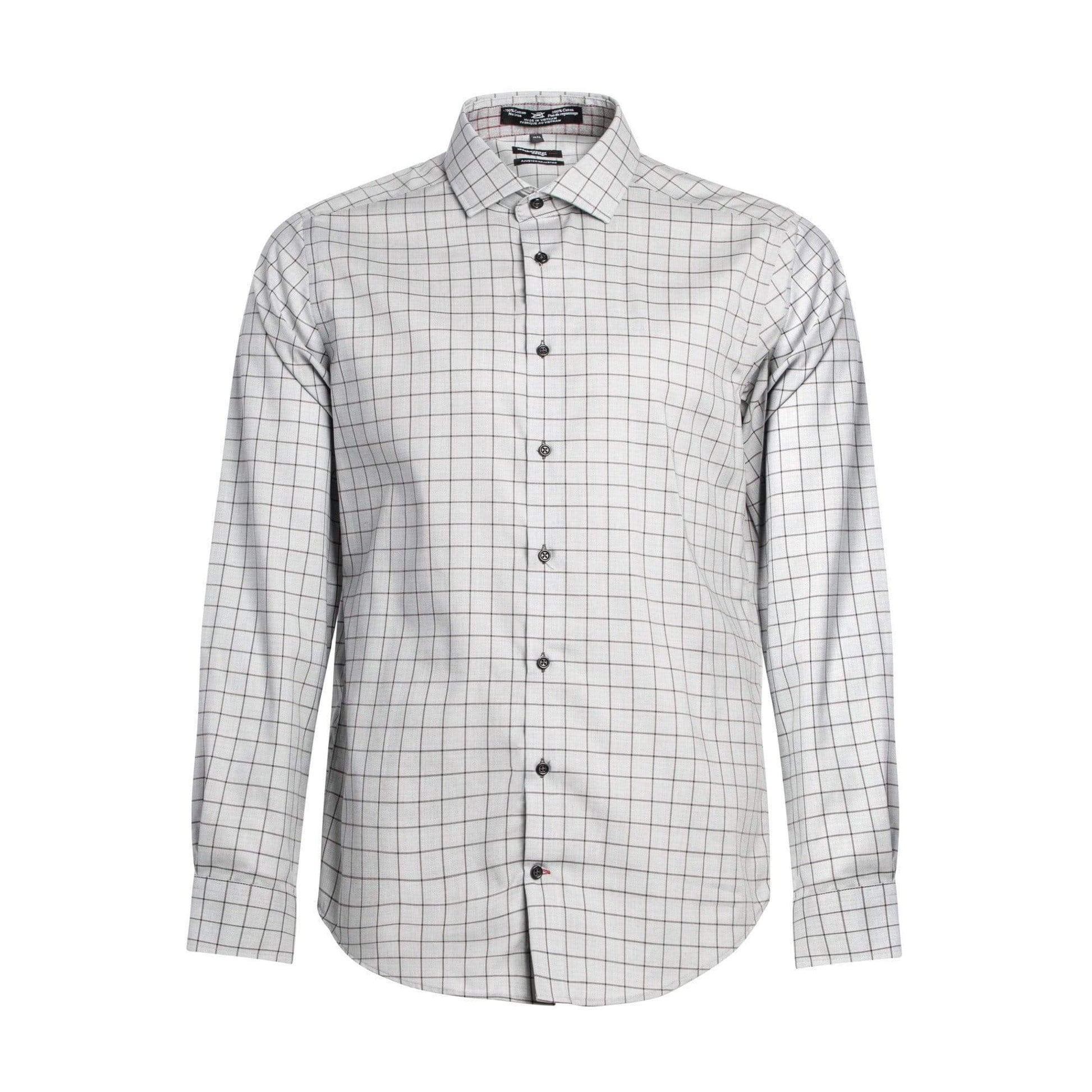 Leo Chevalier Design Grey Leo Chevalier Fitted 100% Cotton Non Iron Dress Shirts