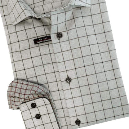 Leo Chevalier Design Grey Leo Chevalier Fitted 100% Cotton Non Iron Dress Shirts