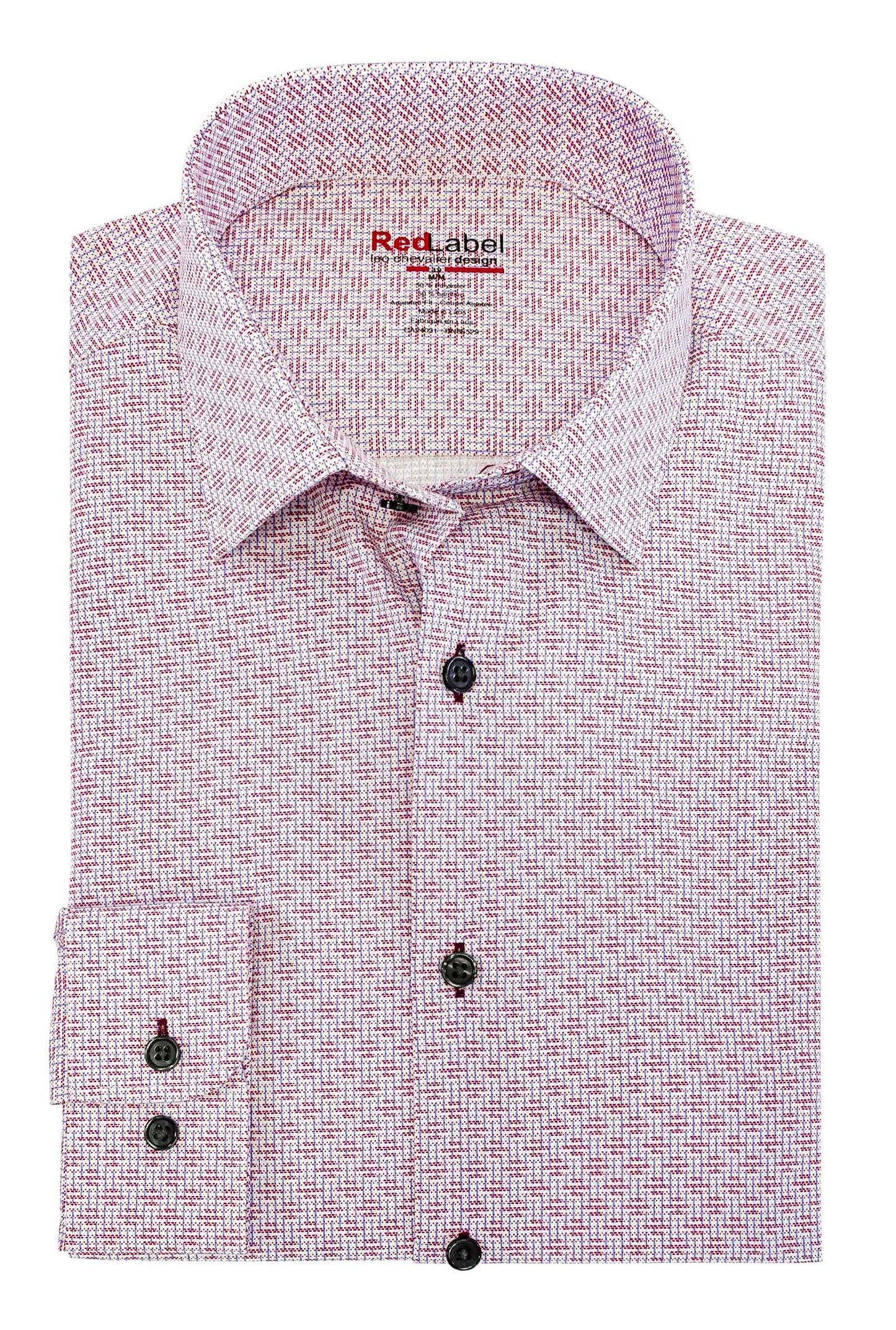 Leo Chevalier Design Leo Chevalier Voyage Performance Fitted Red Print Sport Shirts
