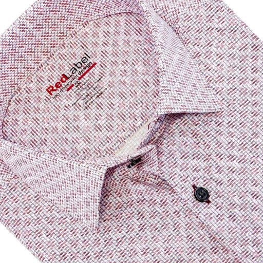 Leo Chevalier Design Leo Chevalier Voyage Performance Fitted Red Print Sport Shirts