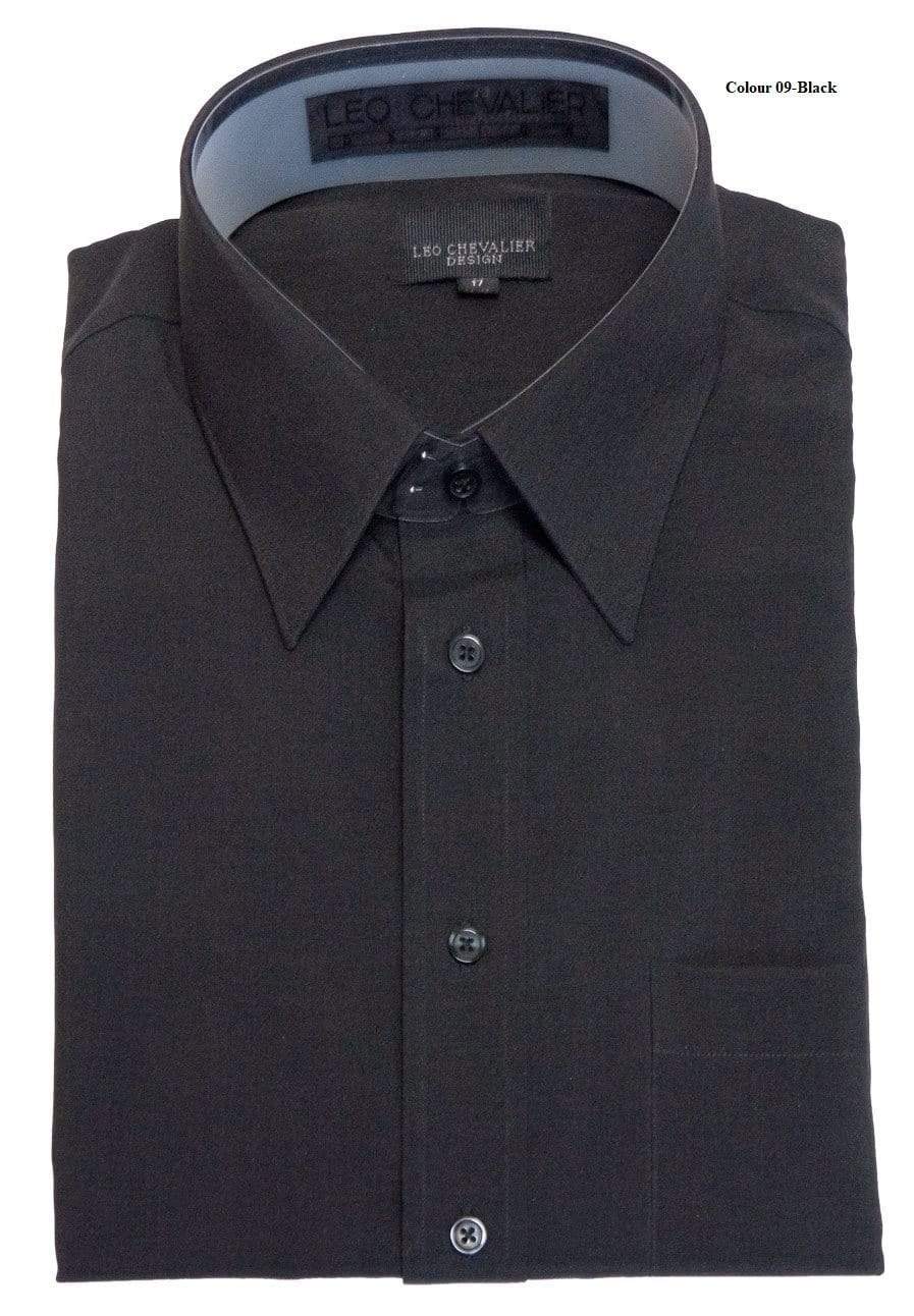 Leo Chevalier Design Traditional Spread Collar Micro Polyester Dress Shirt