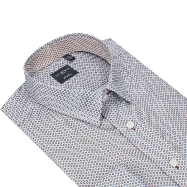 Leo Chevalier Design Fine Square Print Long Sleeve Shirt - Style Refined at The Abbey