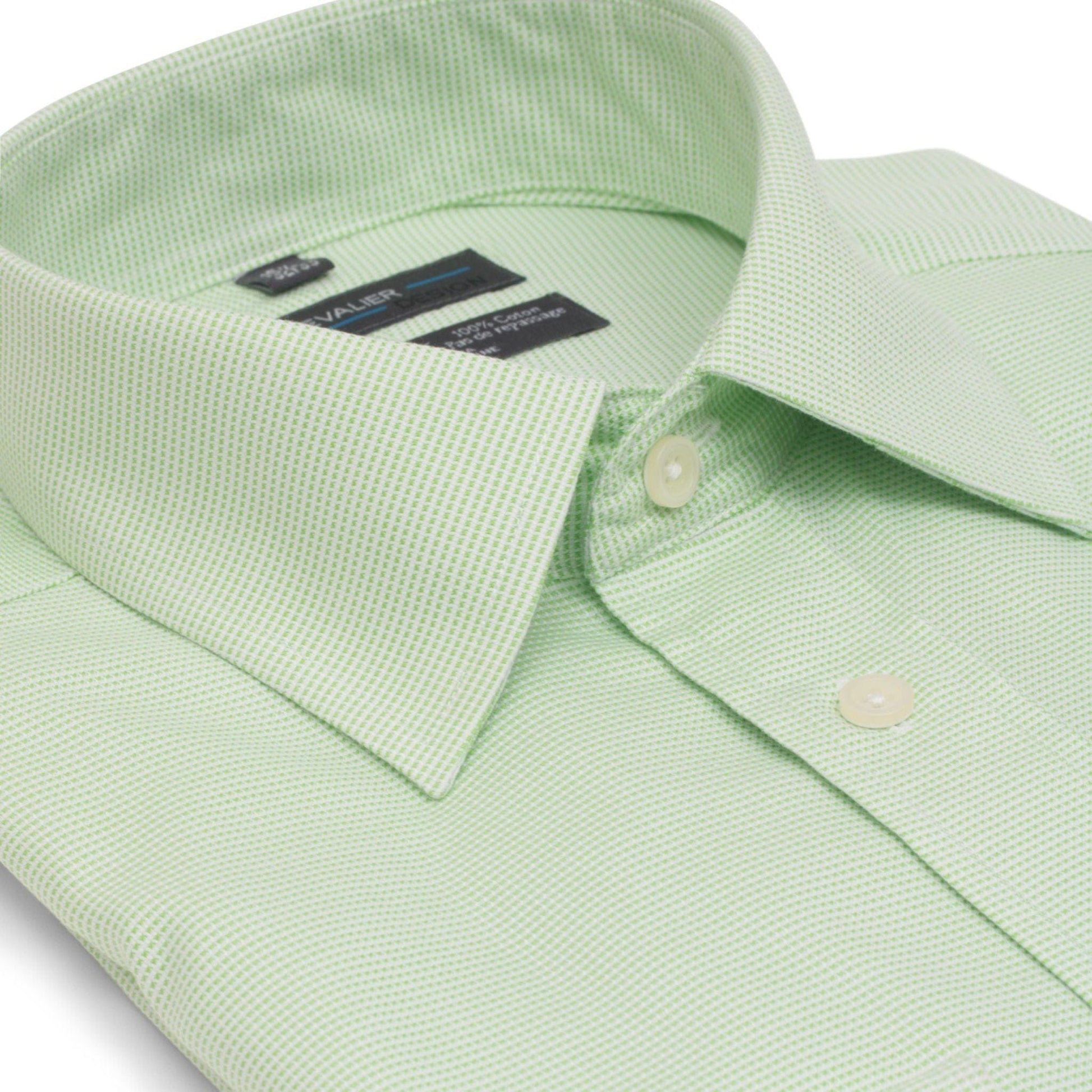 Leo Chevalier Design-L Shop Versatile and Performance in our 100% Cotton Non-Iron Pin Dot business shirts in 4 Colors
