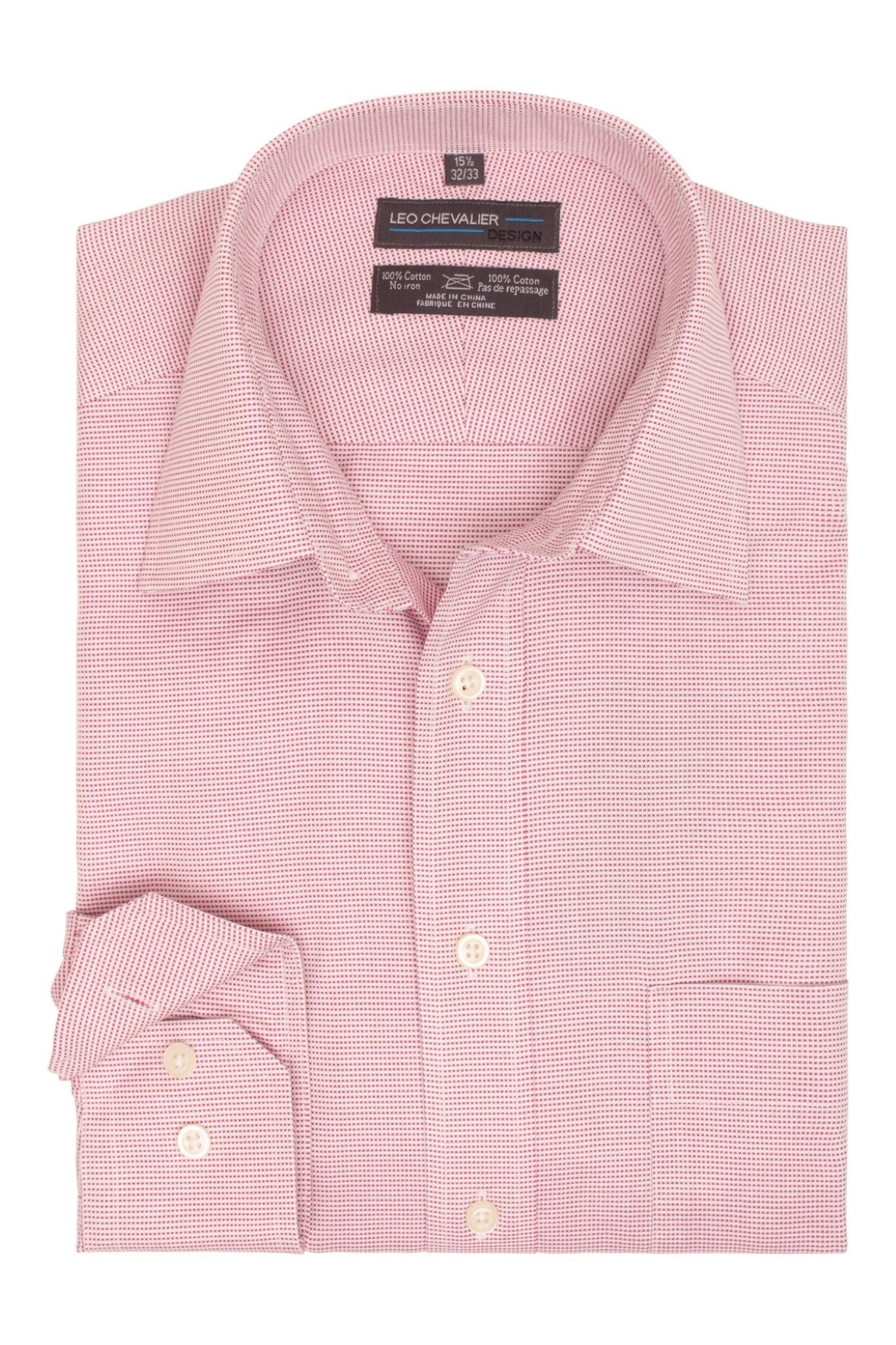 Leo Chevalier Design-L Shop Versatile and Performance in our 100% Cotton Non-Iron Pin Dot business shirts in 4 Colors