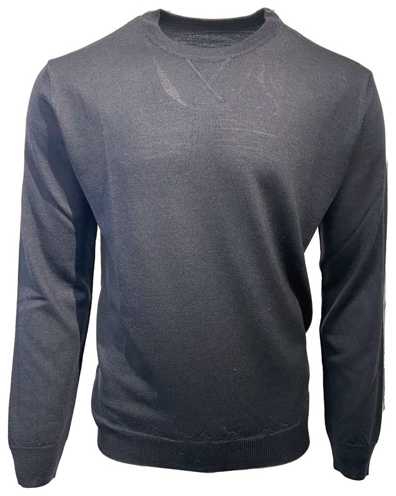 Leo Chevalier Design Elevate Your Style In Our Italian Merino Wool Crewneck Sweaters Available in Black And Wine