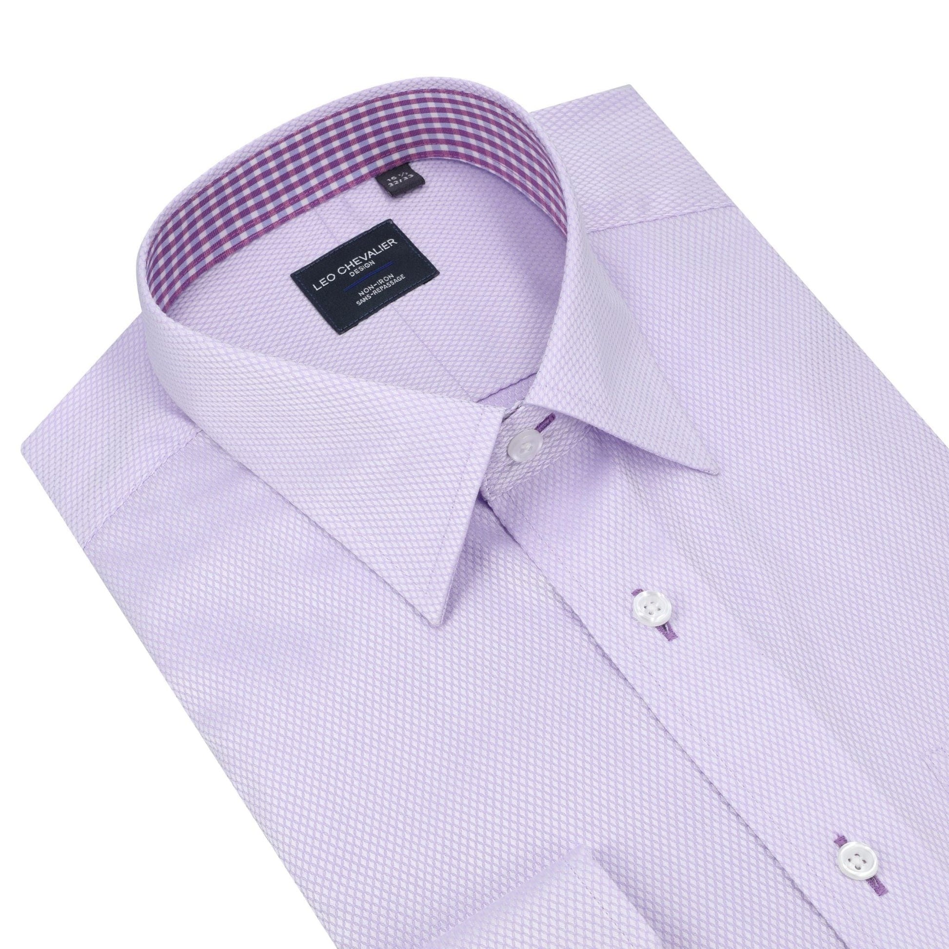 Leo Chevalier Design Mauve Formal Shirt – Men's Regular-Fit Dress Shirt