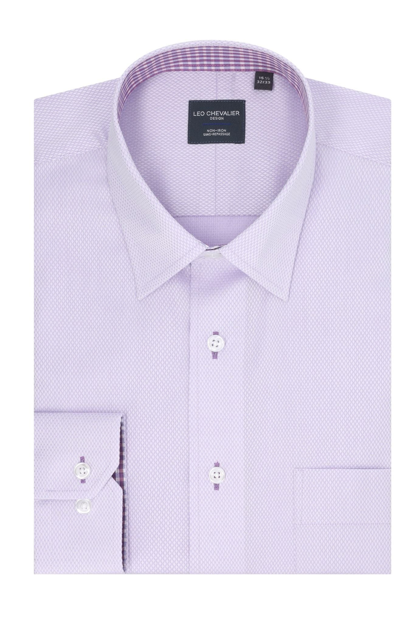 Leo Chevalier Design Mauve Formal Shirt – Men's Regular-Fit Dress Shirt