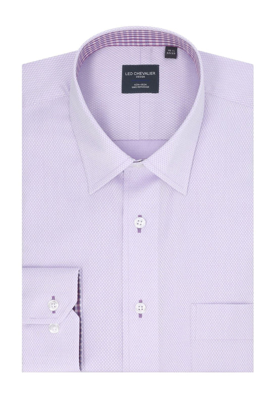 Leo Chevalier Design Mauve Formal Shirt – Men's Regular-Fit Dress Shirt