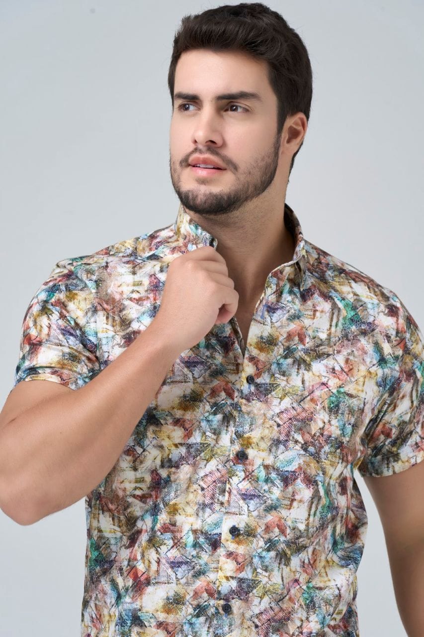 Leo Chevalier Design Russet Multi-Color Button-Down Shirt