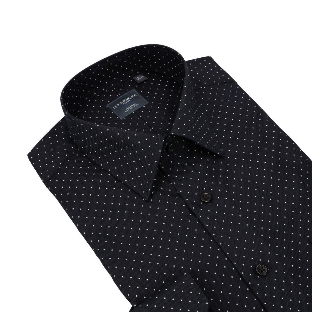 Stylish Black & White Print Dress Shirt