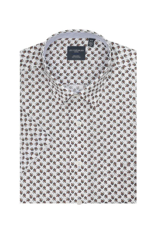 Leo Chevalier Design Sunrise Abstract Print Men's Short Sleeve Shirt