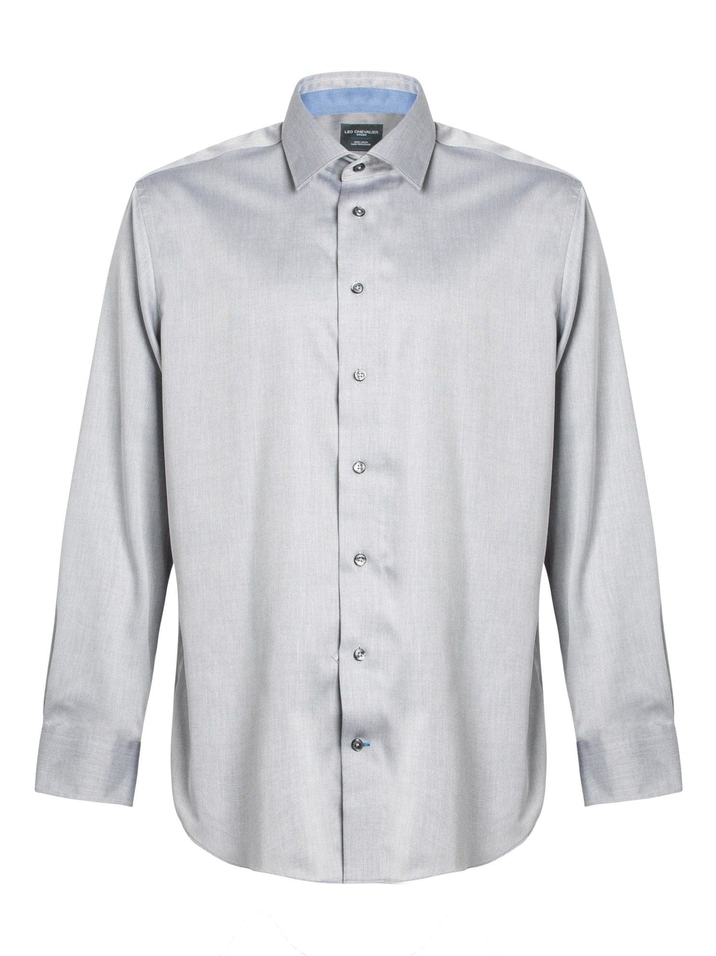 Leo Chevalier Design Mens 100% Cotton Non Iron Contemporary Fit Dress Shirts Contrasting Buttons and Trims Available in 6 More Colors