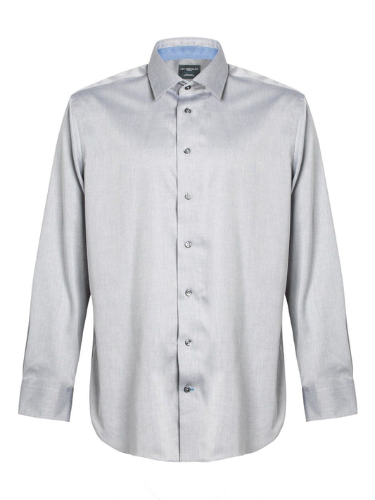 Leo Chevalier Design Mens 100% Cotton Non Iron Contemporary Fit Dress Shirts Contrasting Buttons and Trims Available in 6 More Colors