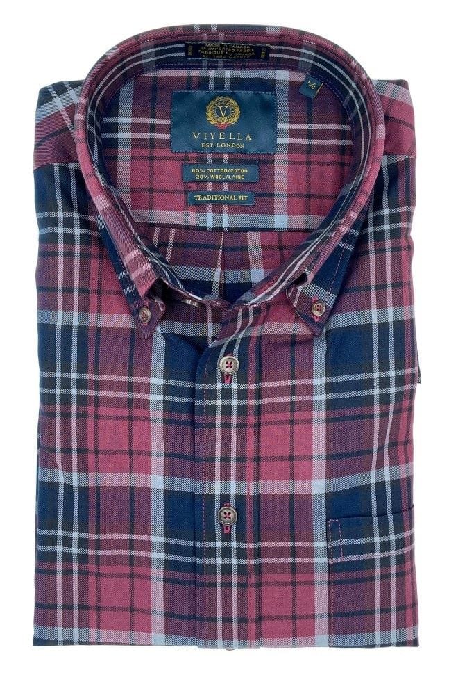 Viyella Burgundy Plaid Shirts: Crafted in Canada for Classic Style and Unmatched Quality