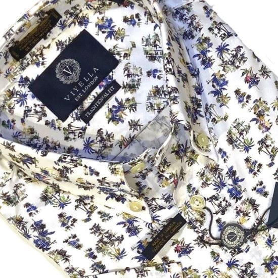 Viyella Discover Timeless Style with These Men's Print Cotton Short Sleeve Shirts - Made in Canada!