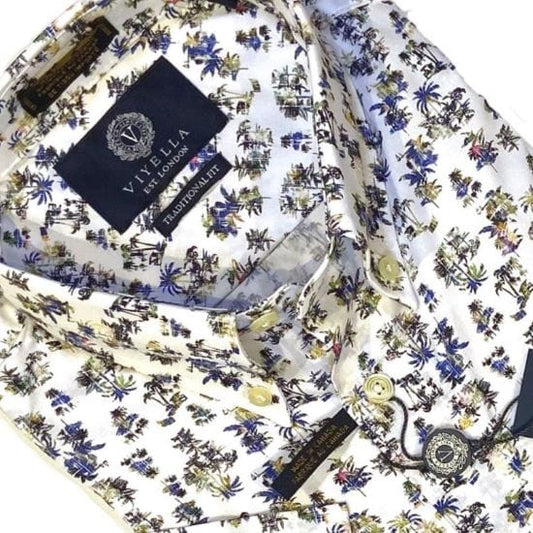 Viyella Discover Timeless Style with These Men's Print Cotton Short Sleeve Shirts - Made in Canada!