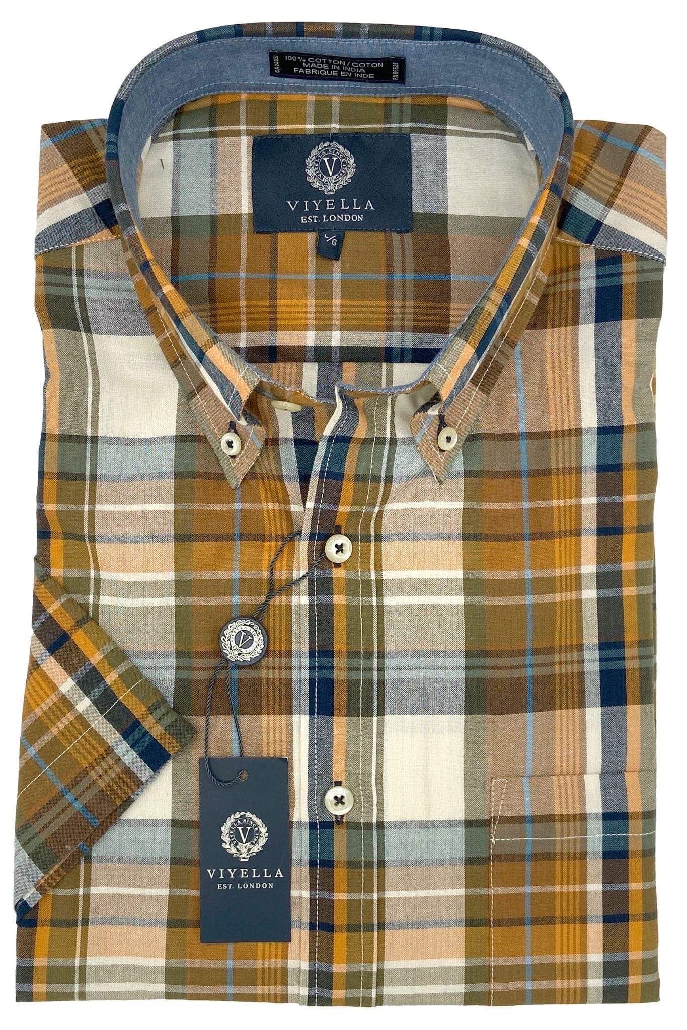 Viyella Khaki Plaid Madras Shirts: Play It Cool with Khaki