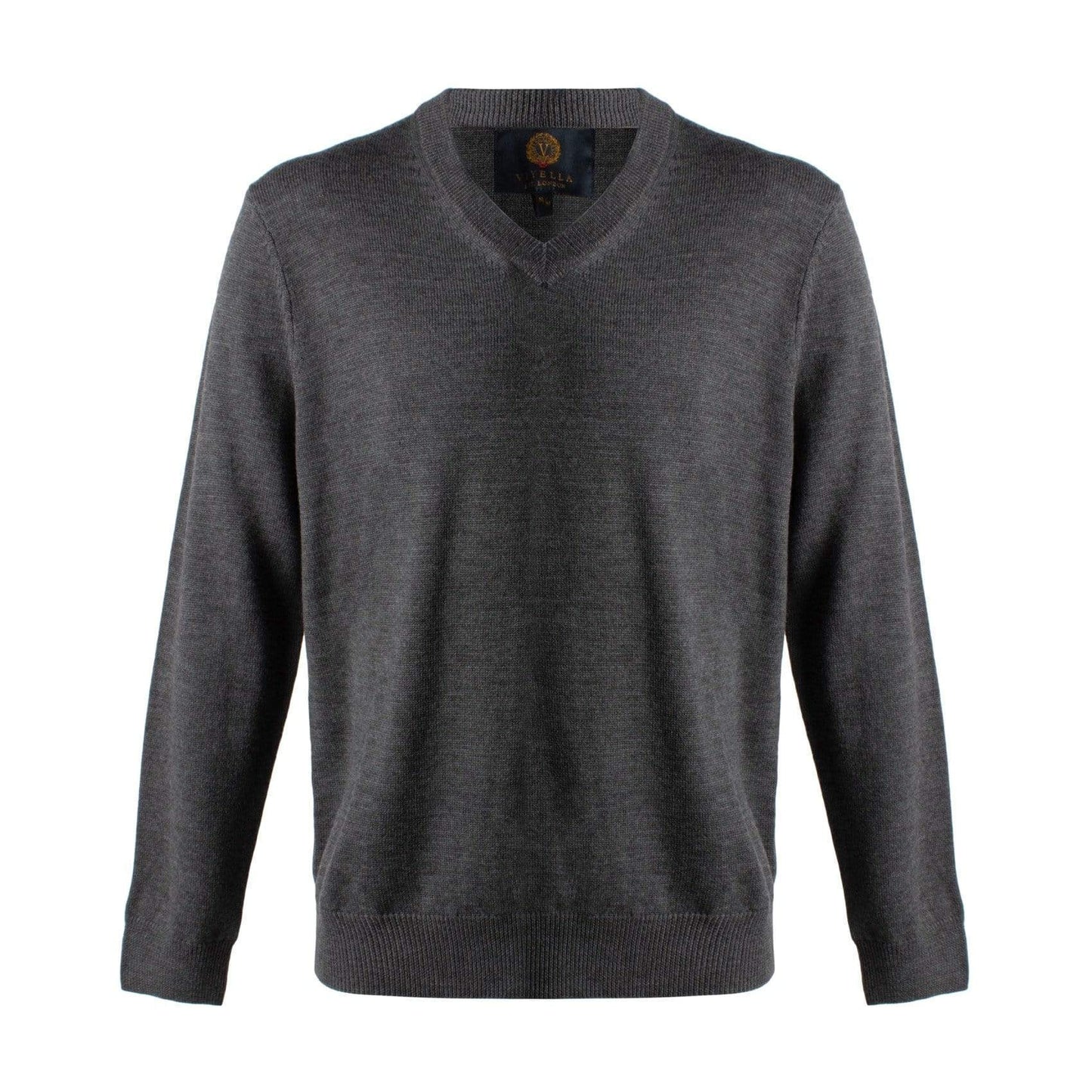 Viyella Upgrade Your Style with Mens V-Neck Extra Fine Merino Sweaters - Available in 10 Trendy Colors