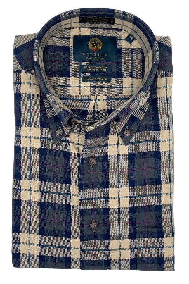 Viyella Shitake Plaid Shirt - Fine-Tuned Craftsmanship