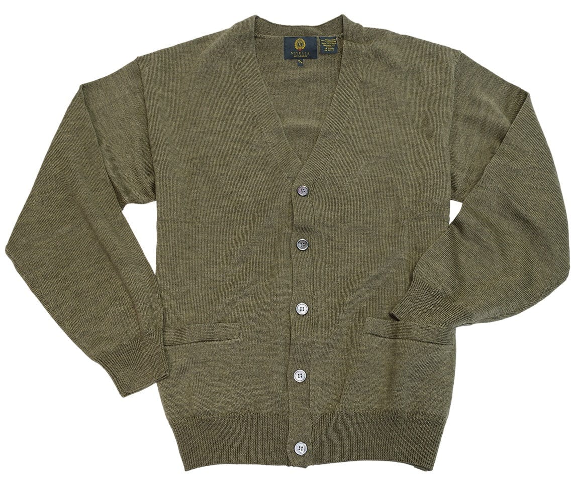 Viyella Stay Cozy and Stylish with Mens Button Cardigan Extra Fine Merino Wool - Available in 10 Eye-Catching Colors