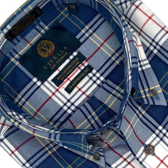 Viyella Discover Viyella's Denim Blue Plaid Shirts: Made in Canada