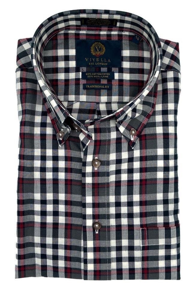 Viyella Discover Luxury with our Khaki Button-Down Long Sleeve Shirts