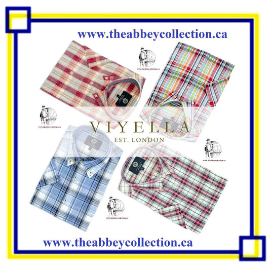 Elevate Your Wardrobe with The Abbey Collection Viyella Madras Short Sleeve Shirts