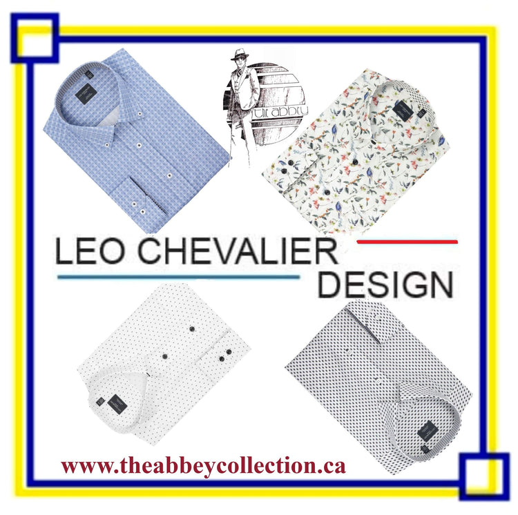 Leo Chevalier Mens Long Sleeve Shirts Regular Fit and Slim Fit