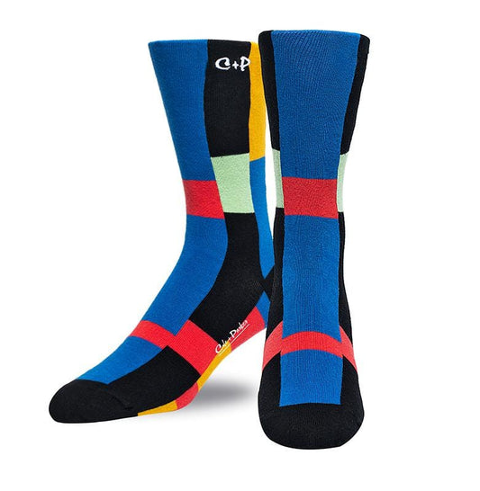 Cole & Parker Men's Gold, Sage, Red, Black and the Rich Blue Crew Socks by Cole and Parker
