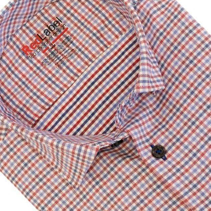Leo Chevalier Design Mens Voyage Performance Fitted Red Print Sport Shirts Leo Chevalier