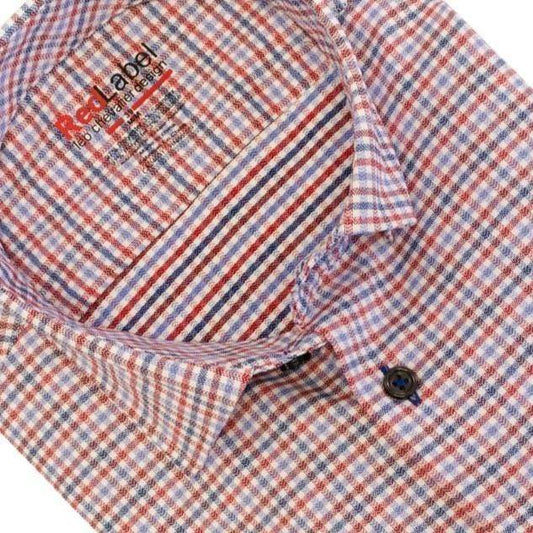 Leo Chevalier Design Mens Voyage Performance Fitted Red Print Sport Shirts Leo Chevalier