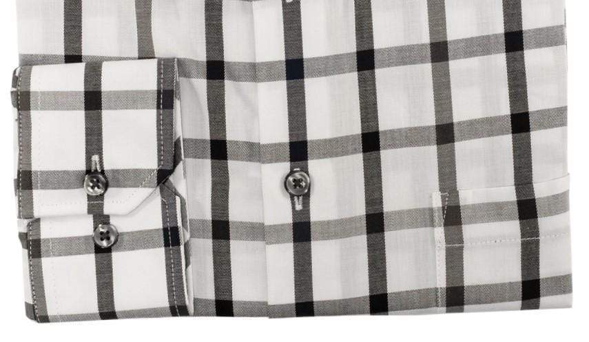 Leo Chevalier Design Cotton Black/White Long Sleeve Sport Shirts Leo Chevalier