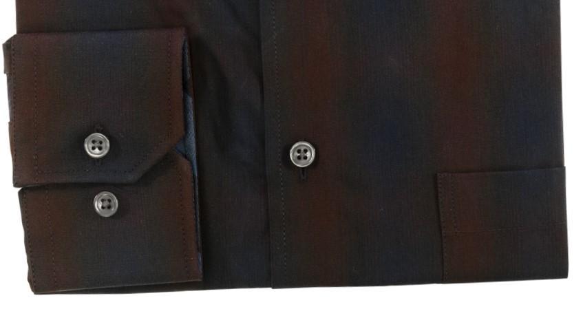 Leo Chevalier Design Leo Chevalier Burgundy Cotton Non Iron Long Sleeve Sport Shirts