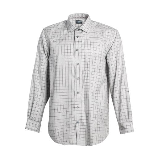 Leo Chevalier Design Leo Chevalier Grey Long Sleeve 100% Cotton Non-Iron Dress Shirts