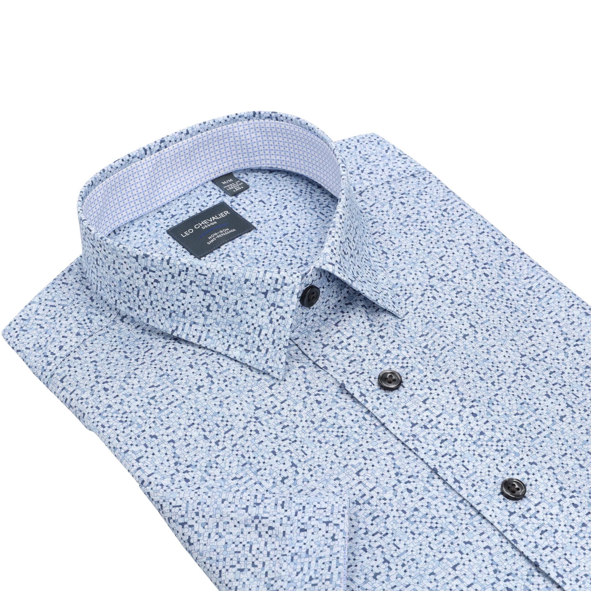 Casual Sky Blue Men s Shirt Everyday Wear By Leo Chevalier