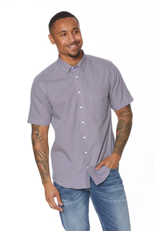 Leo Chevalier Design Coral Men's Cotton Short Sleeve Shirt