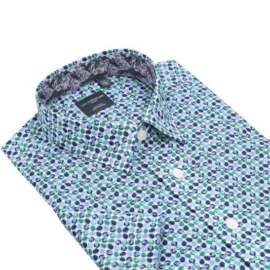Leo Chevalier Design Mint Short Sleeve Shirt - Button-Down Men's Short Sleeve Shirts