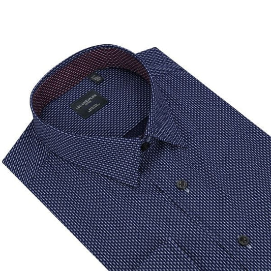 Leo Chevalier Design Upgrade Your Wardrobe with one of our Hidden Button-Down Collar Blue Print Shirts
