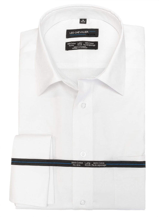 Leo Chevalier Design Elevate Your Style Contemporary Fit Non-Iron French Cuff Dress Shirts