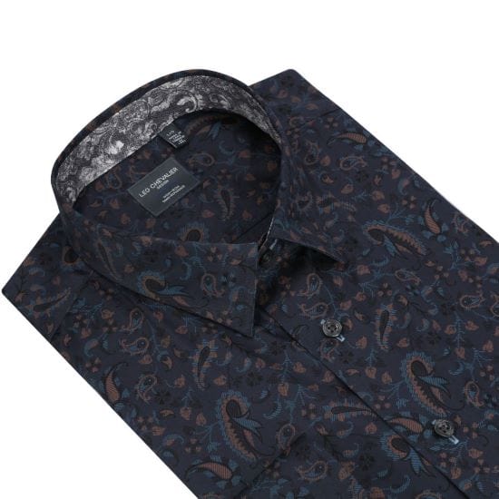 Leo Chevalier Design Discover Modern Elegance Of Our Paisley Long Sleeve Shirts