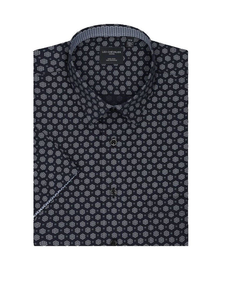 Leo Chevalier Tapered Adjusted Fit Short Sleeve Sport Shirt - 626217 1600