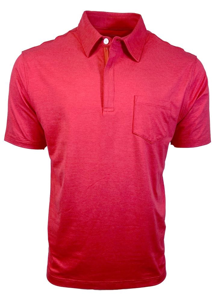 Leo Chevalier Design True Red Lightweight Golf Shirts for Men