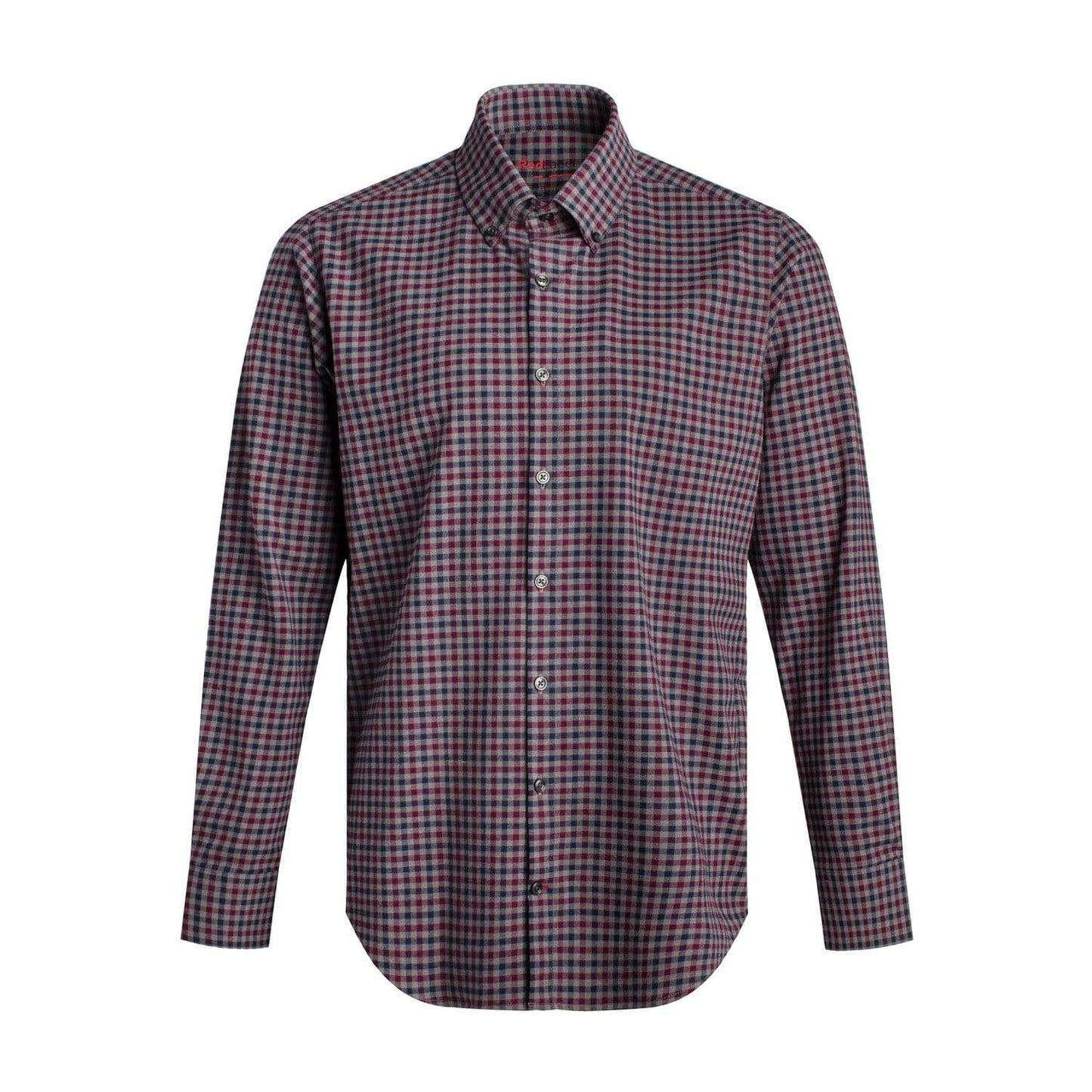 Leo Chevalier Design Multi Grey Voyage Performance Fitted Button Down Long Sleeve Shirts Leo Chevalier