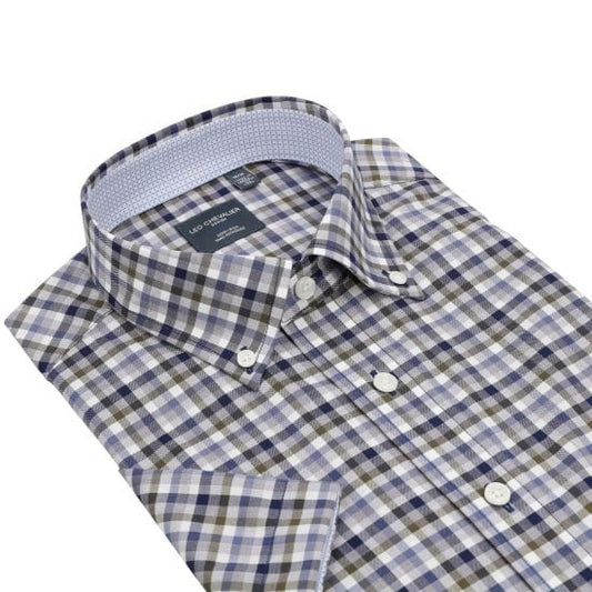 Leo Chevalier Design Spring Moss Check Short Sleeve Shirt