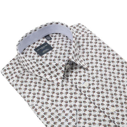 Leo Chevalier Design Sunrise Abstract Print Men's Short Sleeve Shirt
