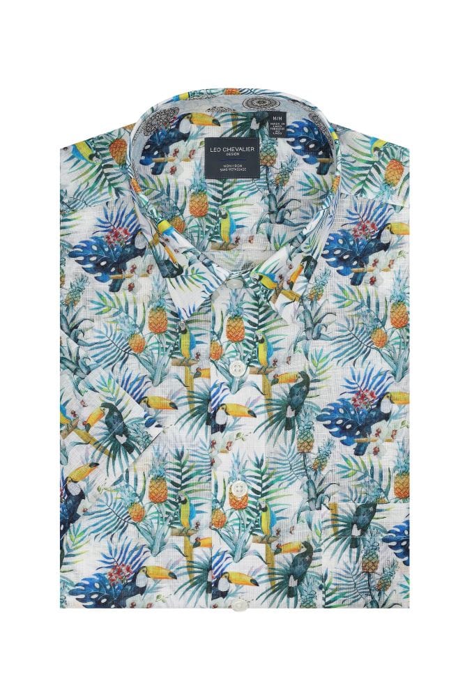 Leo Chevalier Design Toucan Multi-Color Men's Button Down Shirt