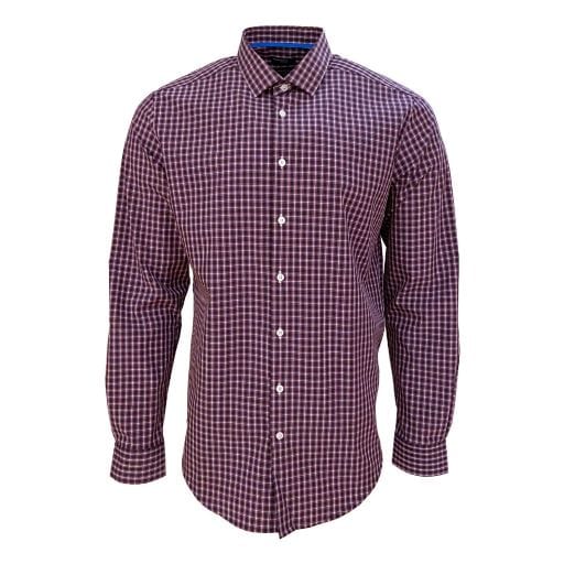 Leo Chevalier Design Voyage Performance Purple Check Fitted Long Sleeve By Leo Chevalier