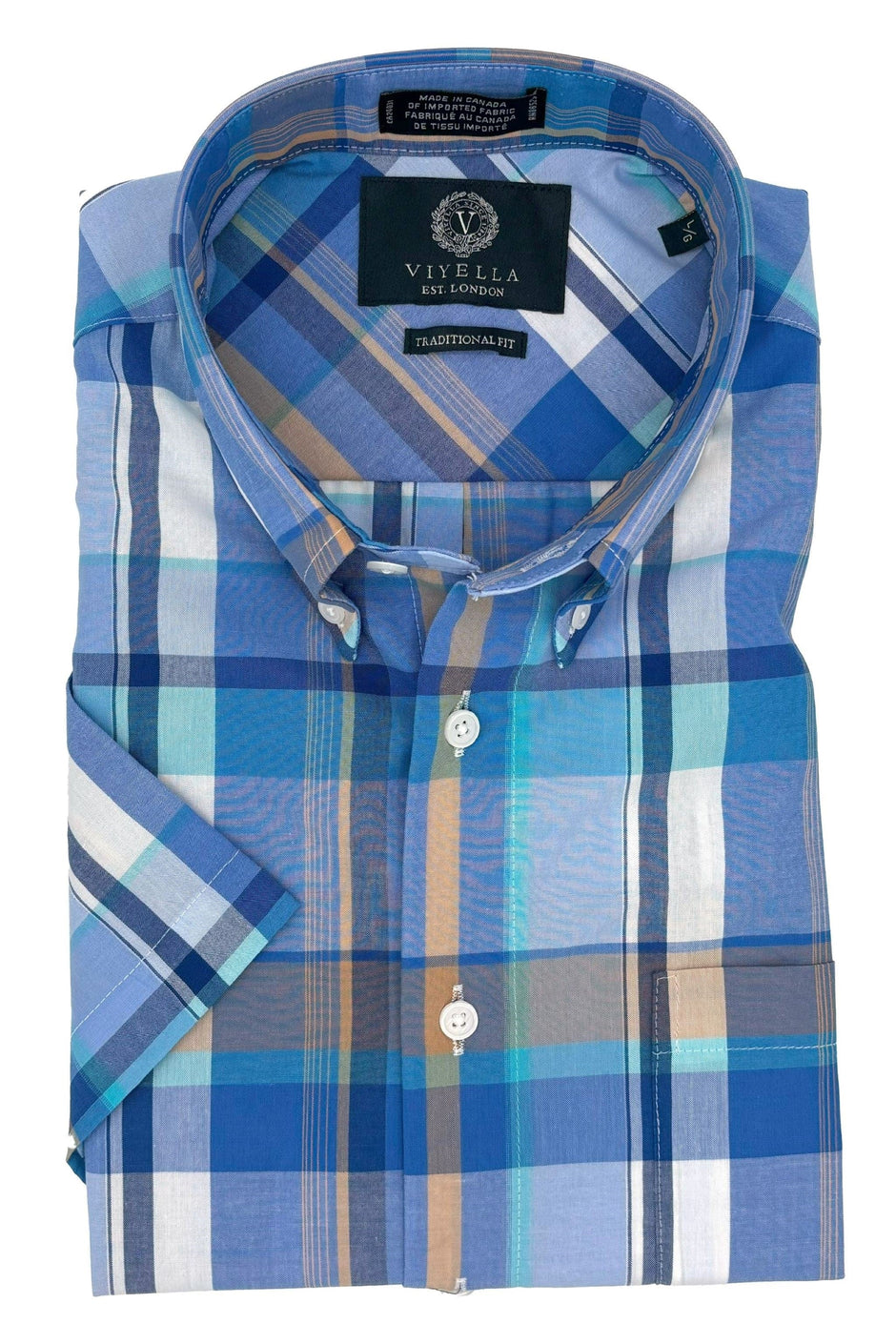 Viyella Short Sleeve Sport Shirt Tall Sizes - 650320/ QT