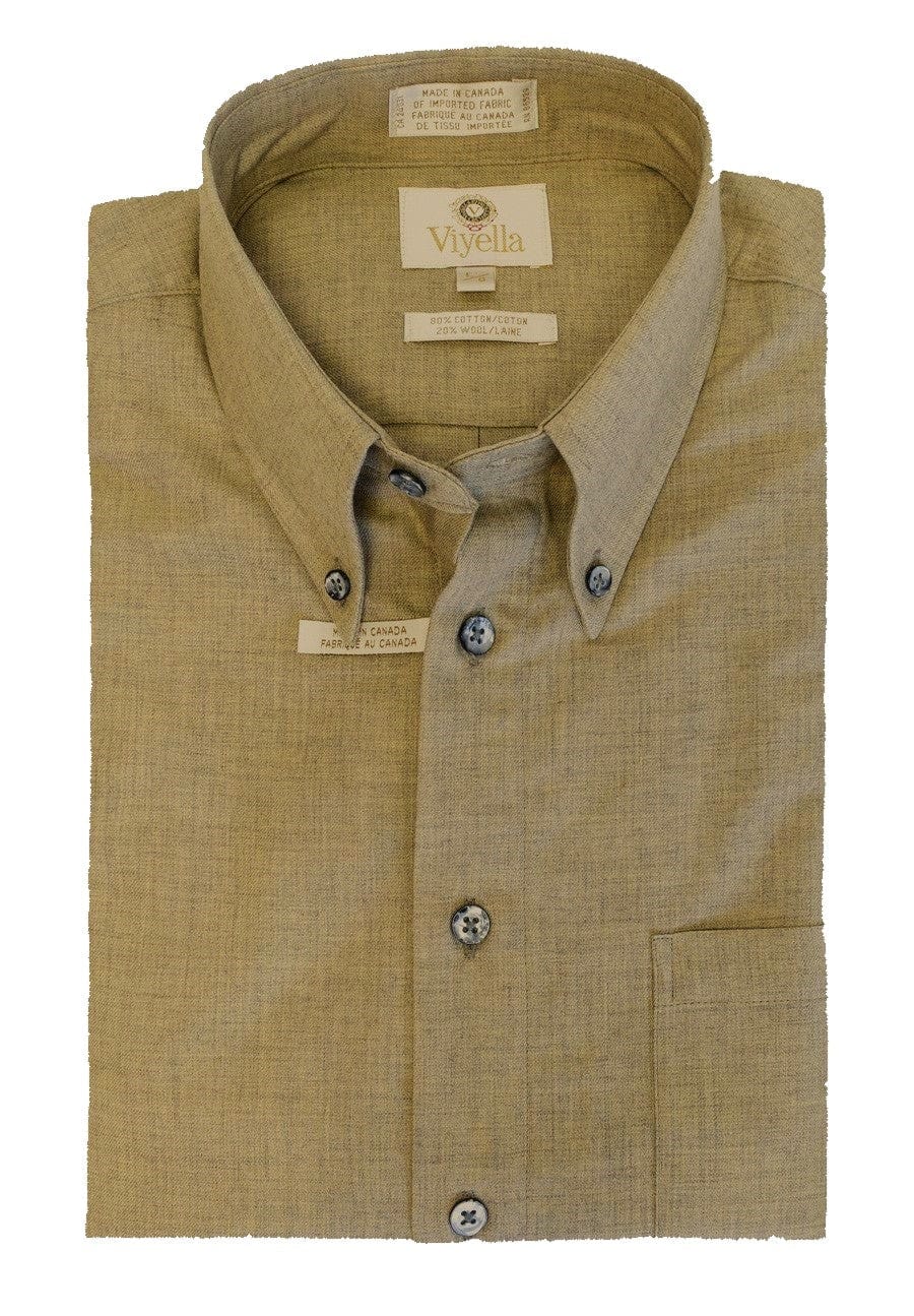 Viyella Canadian Made Solid Color Button-Down Collar Classic Sport Shirts 7-Colors